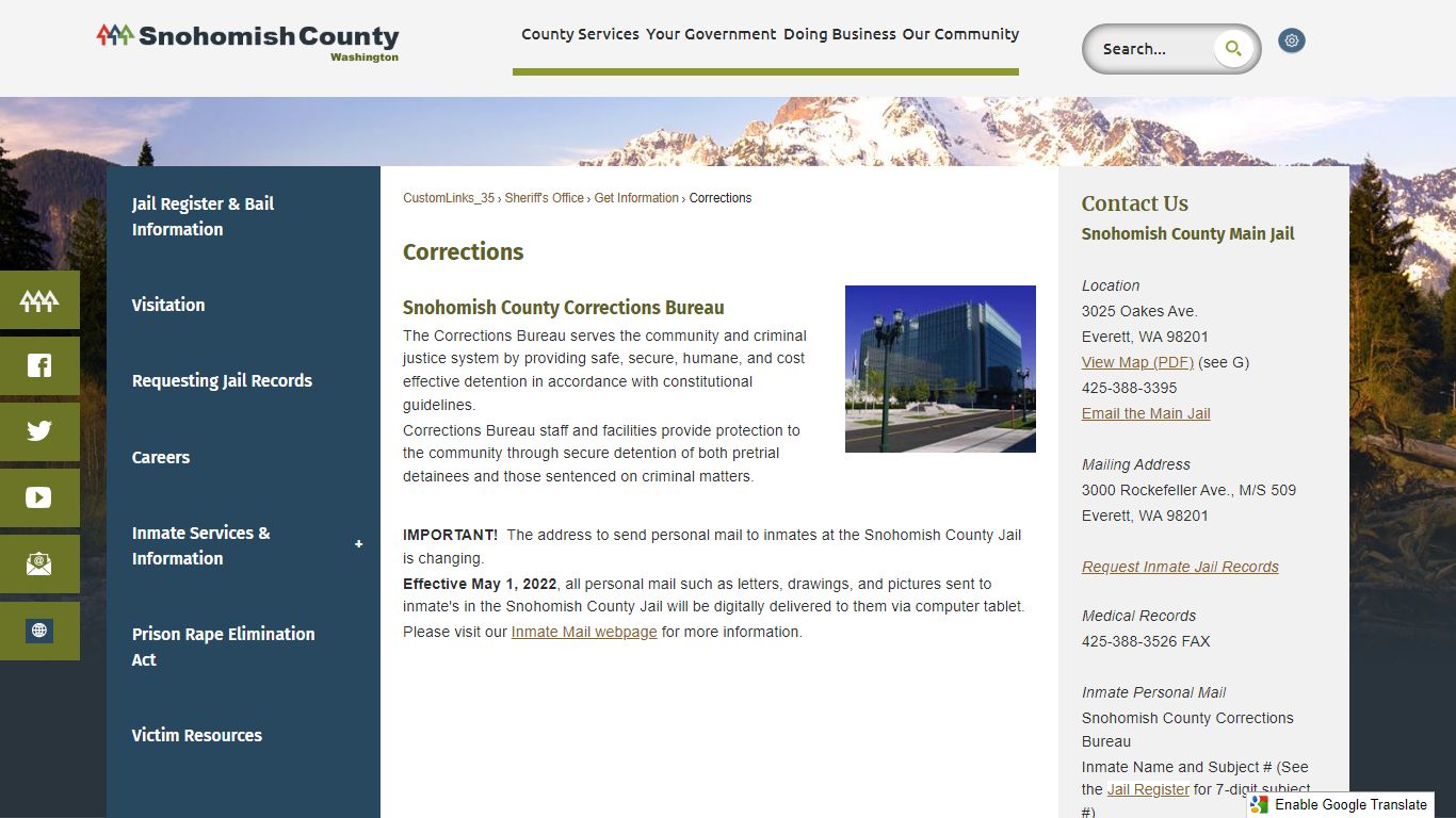 Corrections | Snohomish County, WA - Official Website